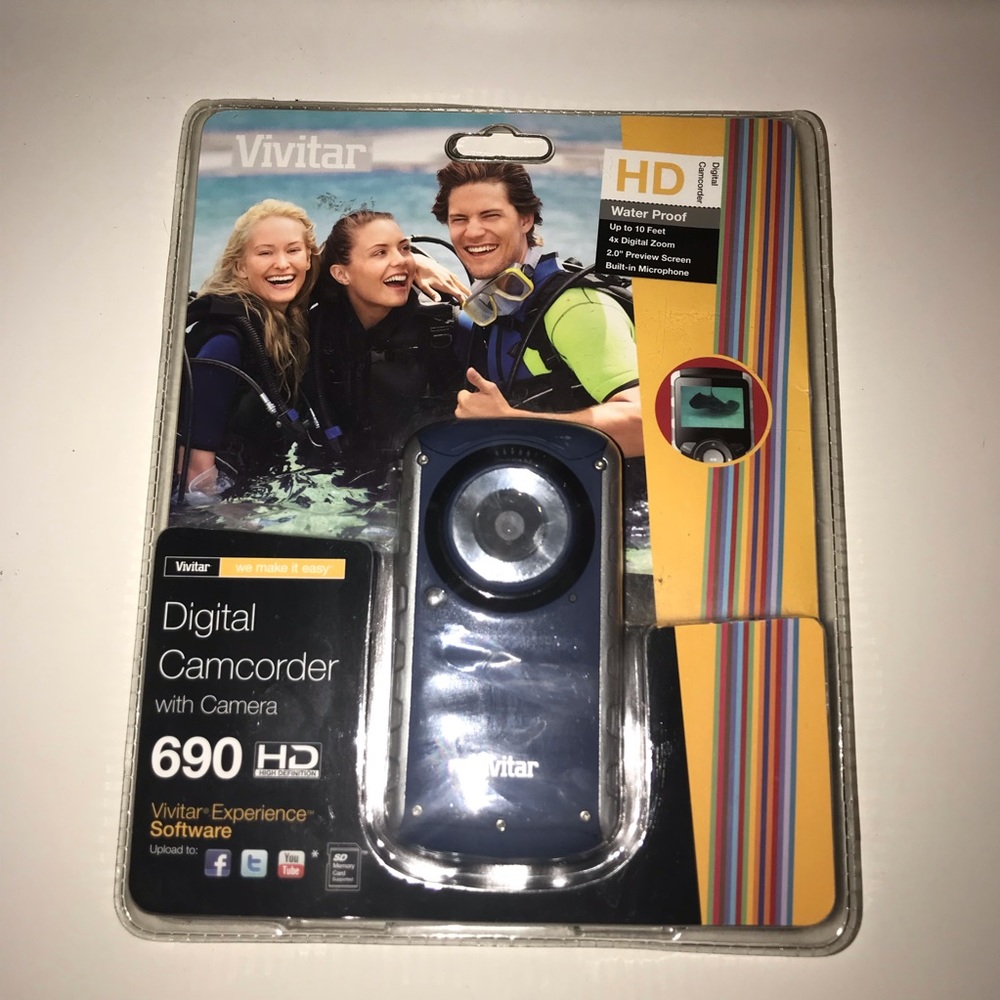 New in Box! Vivitar HD Waterproof Camcorder&Camera